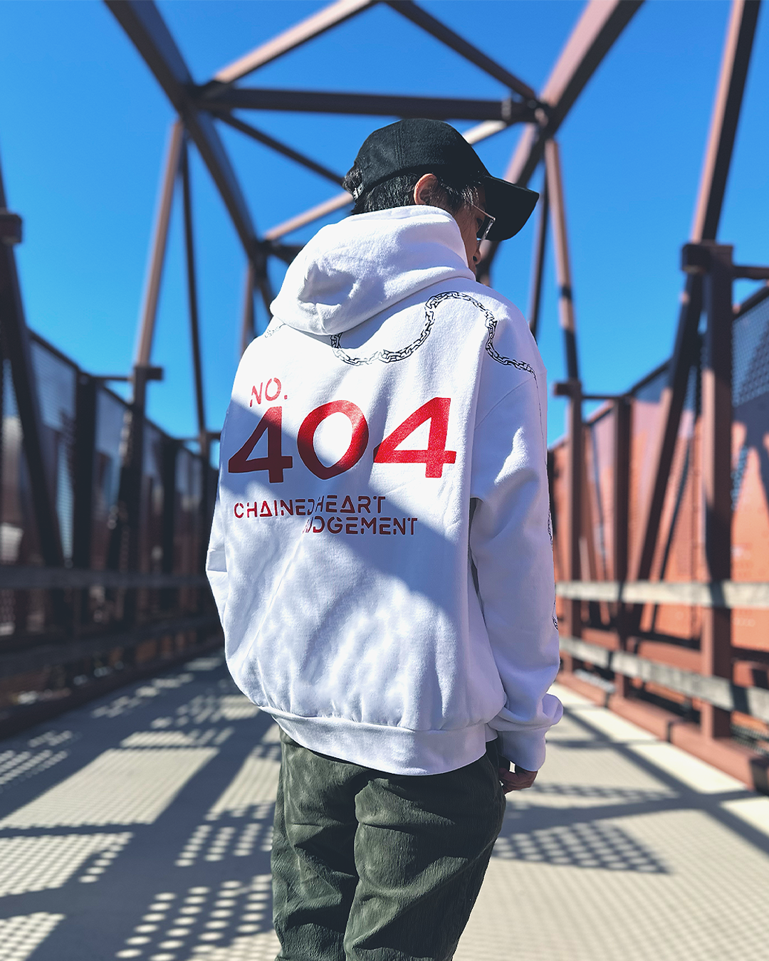Chained Heart White Hoodie