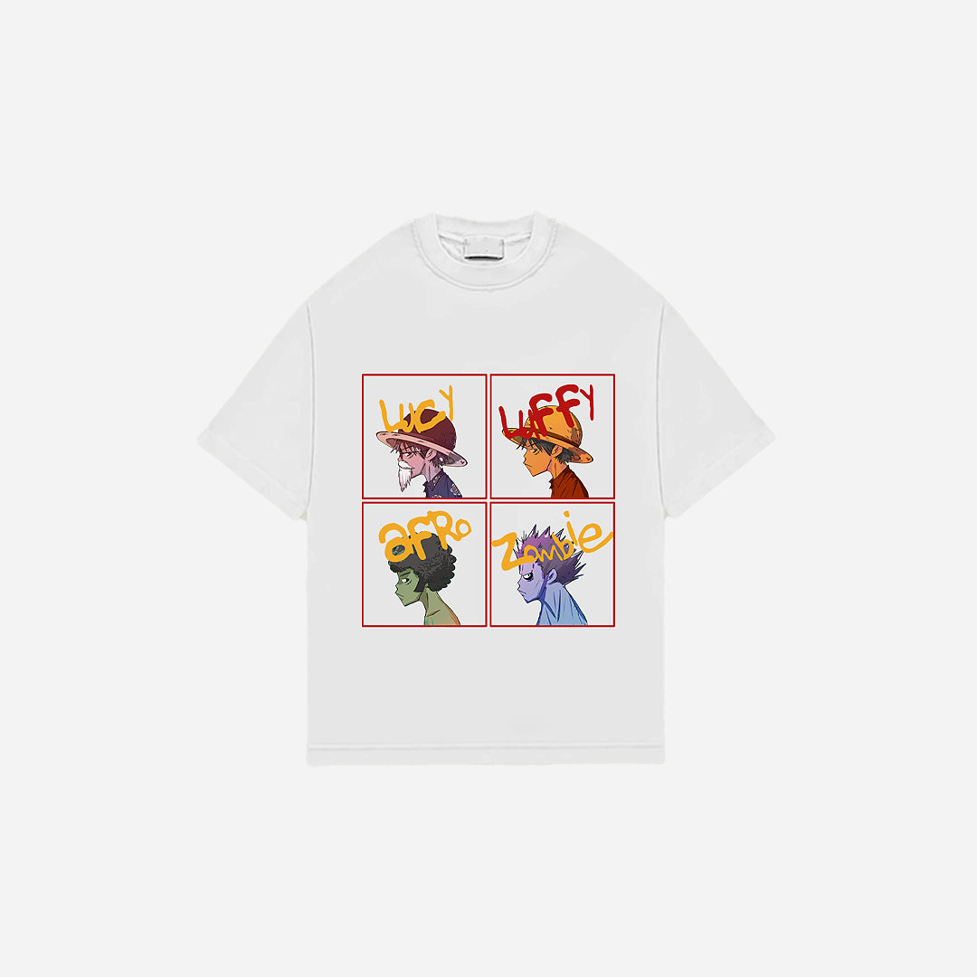 Captain 4-Panel White Oversized Tee