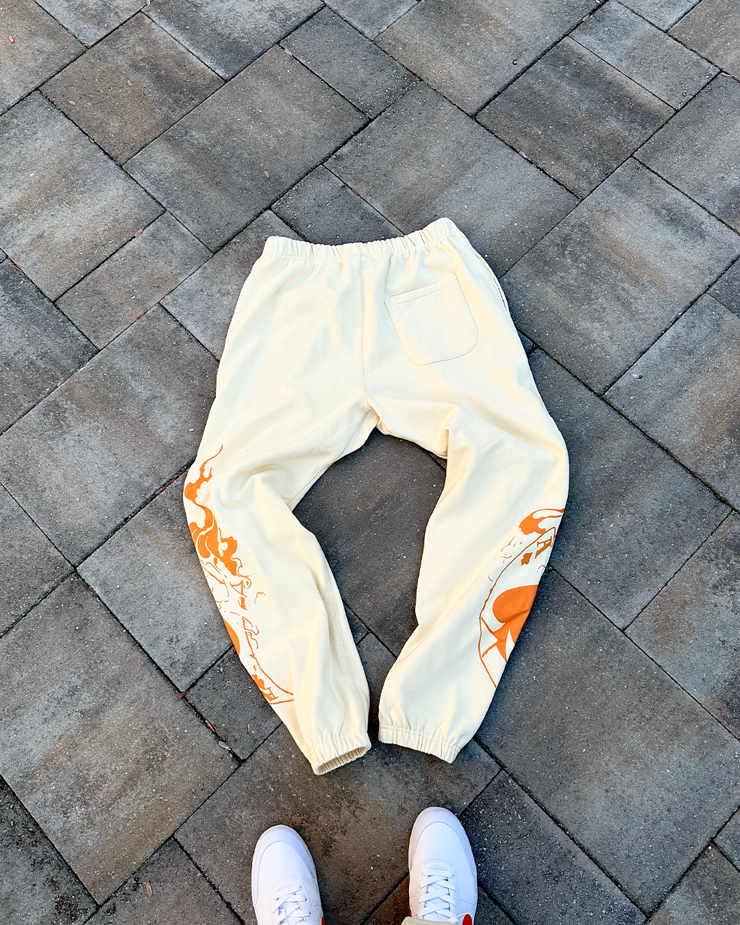 Ace Flame Spade Beige Sweatpants