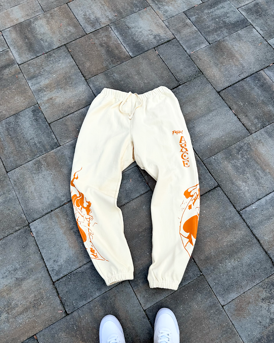 Ace Flame Spade Beige Sweatpants
