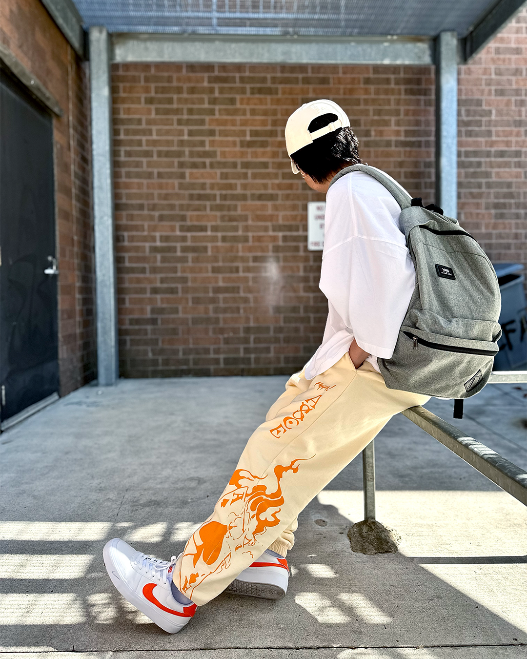 Ace Flame Spade Beige Sweatpants