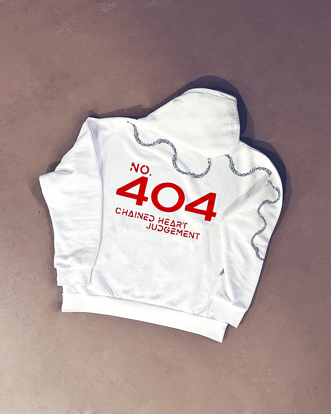 Chained Heart White Hoodie