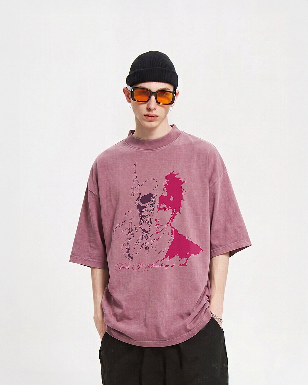 Death & Strawberry Rose Pink Tee