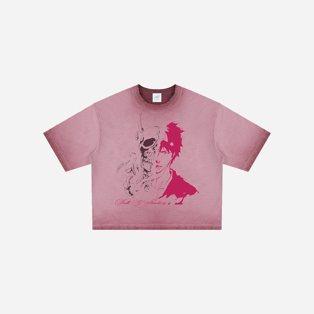 Death & Strawberry Rose Pink Tee