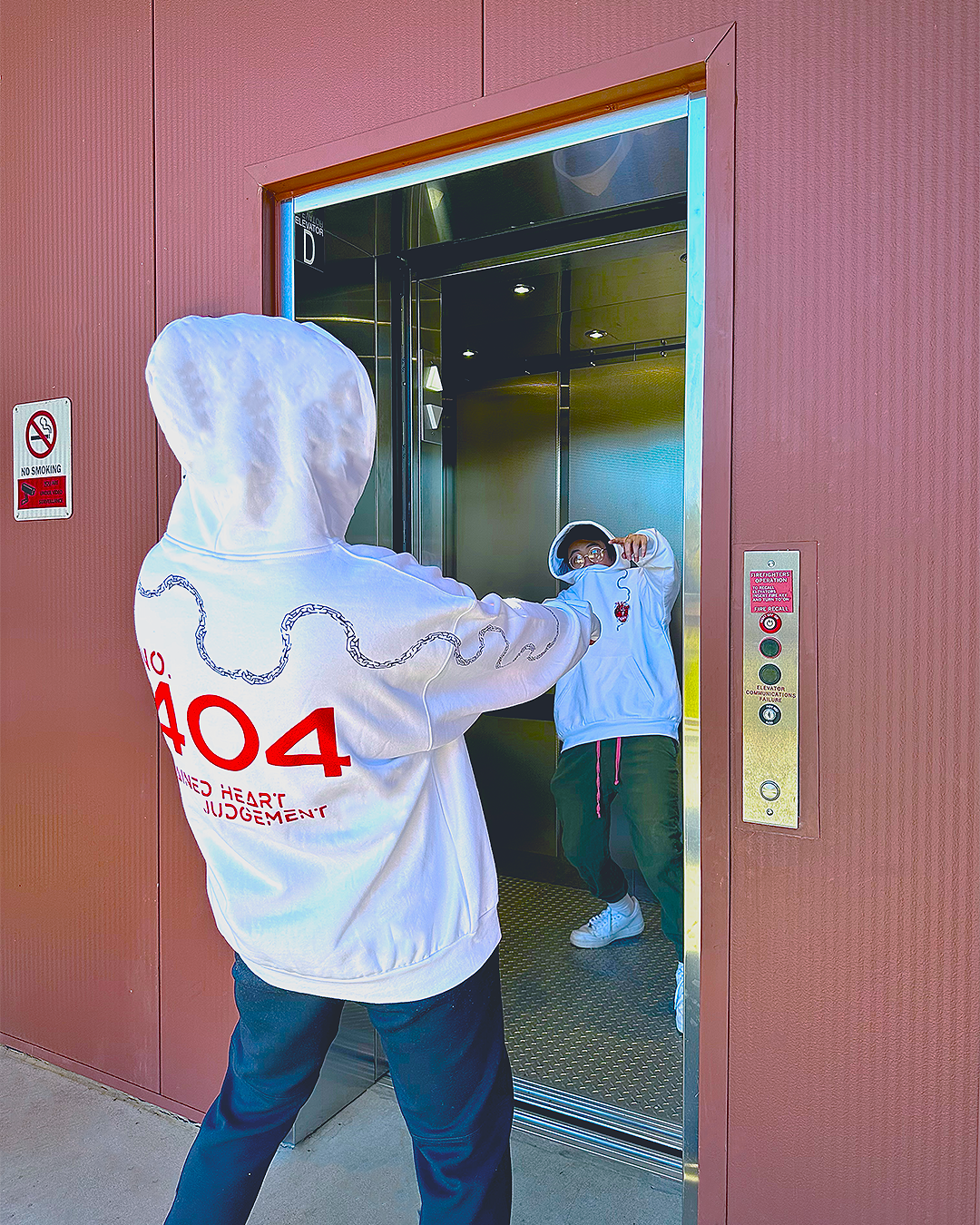 Chained Heart White Hoodie
