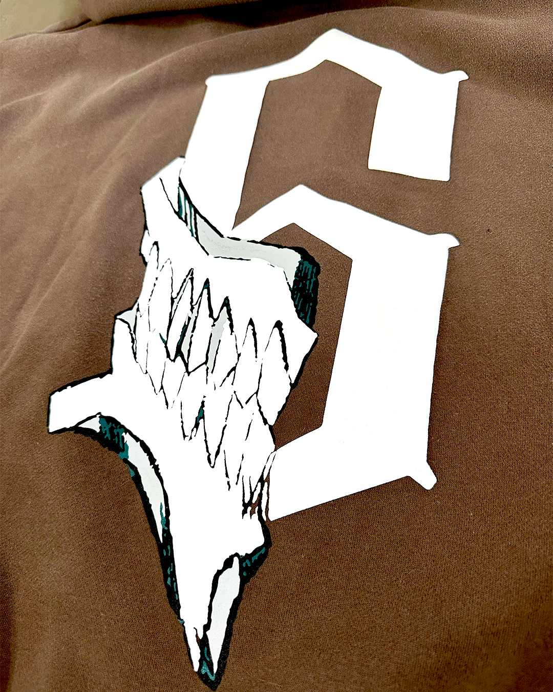 Los Numeros 6 Brown Full Zip Hoodie
