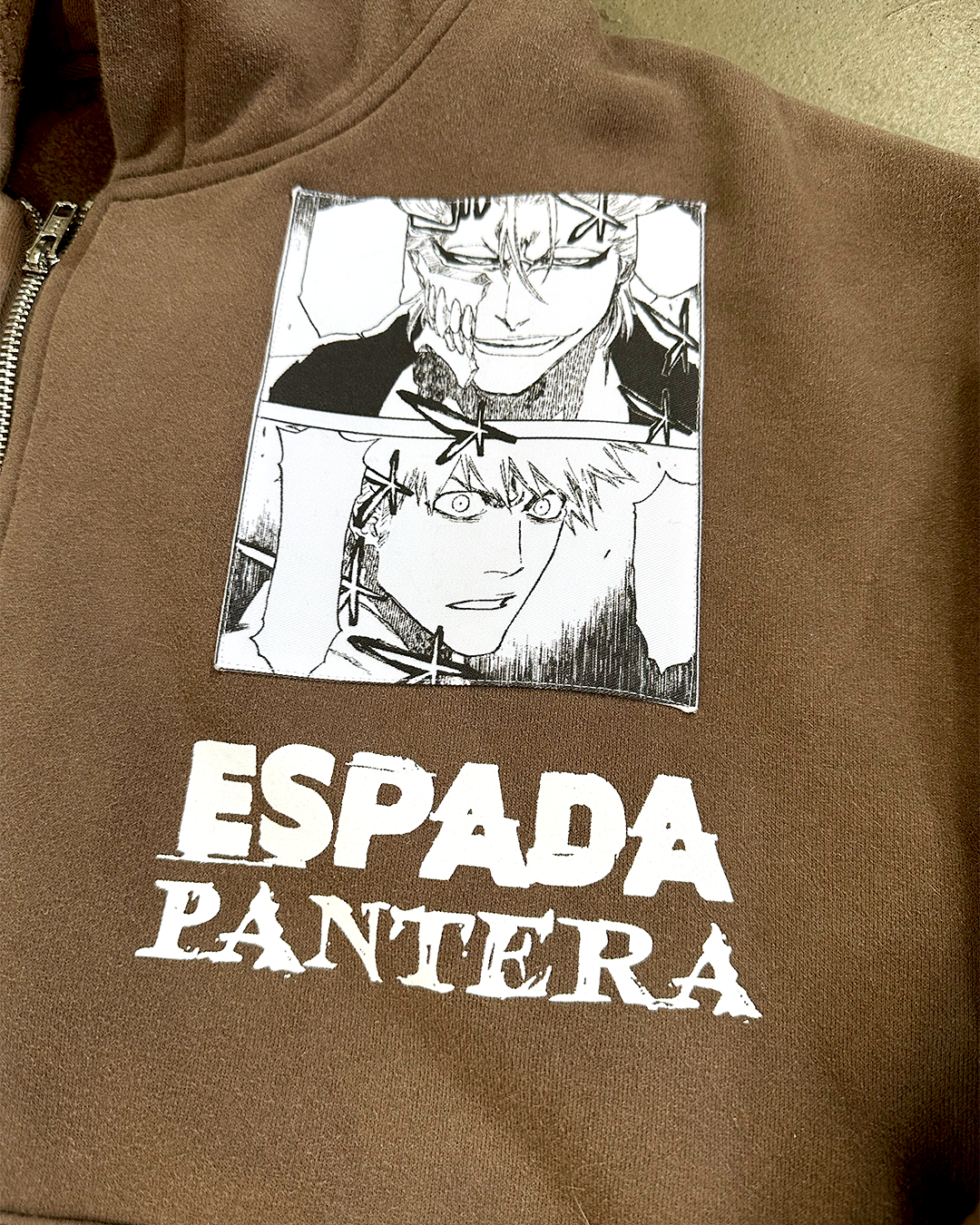 Los Numeros 6 Brown Full Zip Hoodie