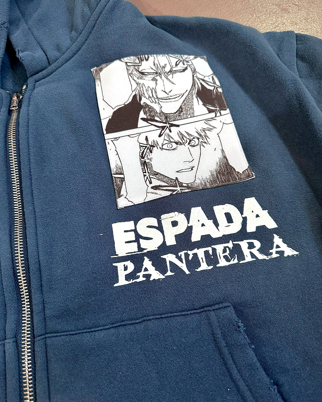 Los Numeros 6 Navy Full Zip Hoodie
