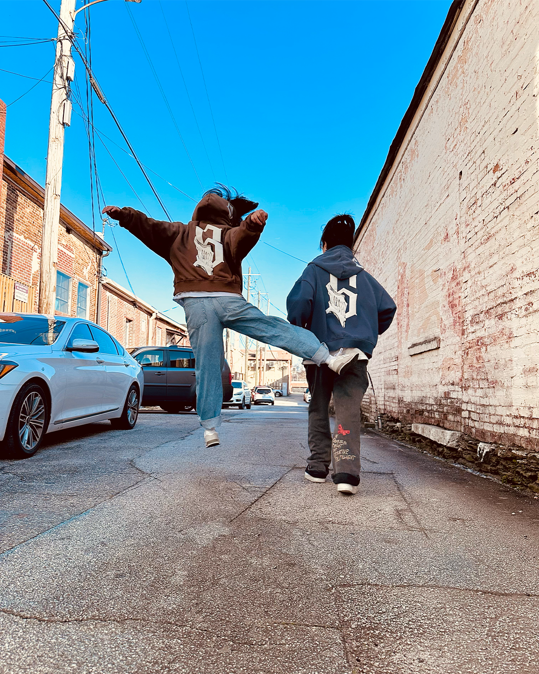 Los Numeros 6 Brown Full Zip Hoodie