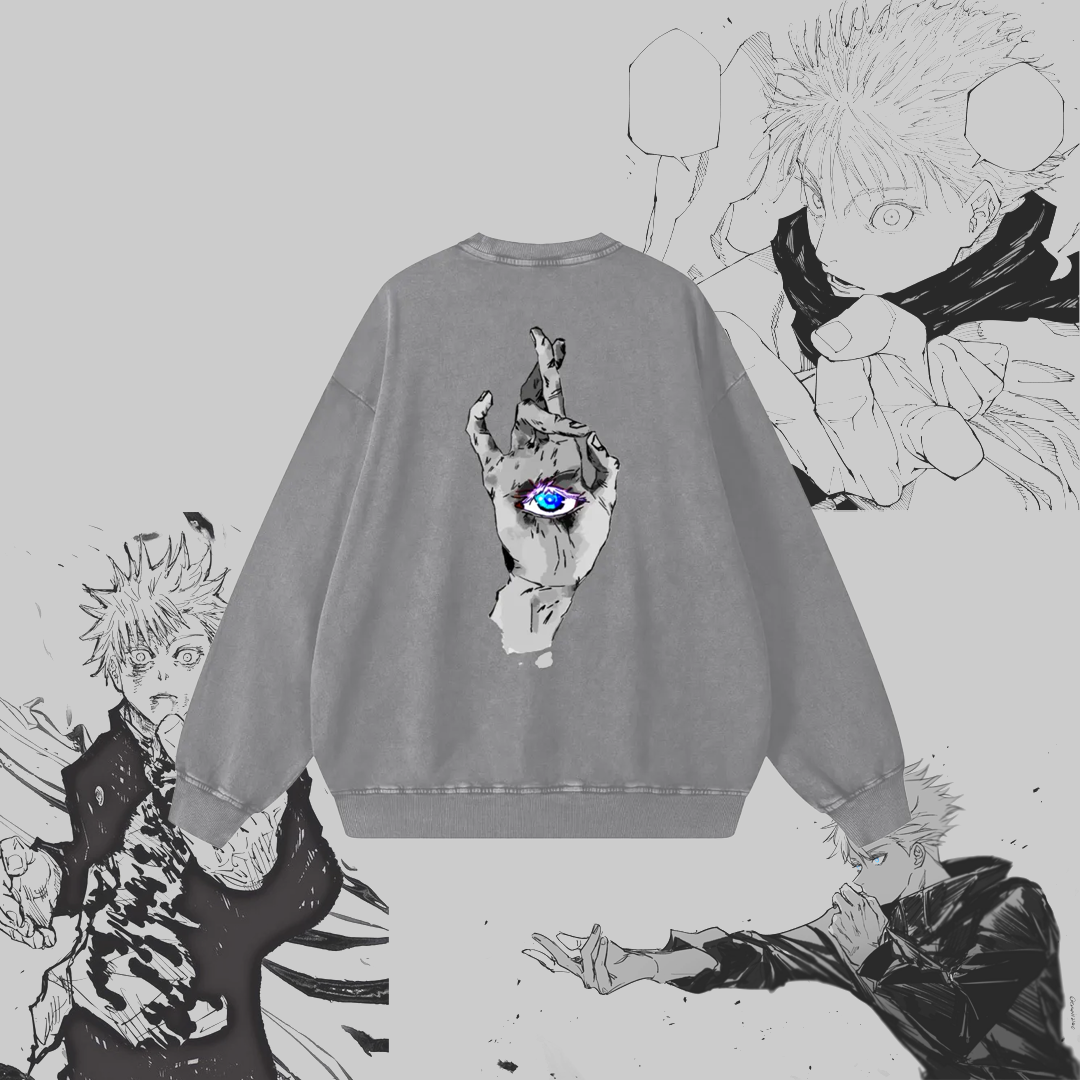 Limitless Grey Snow Washed Crewneck