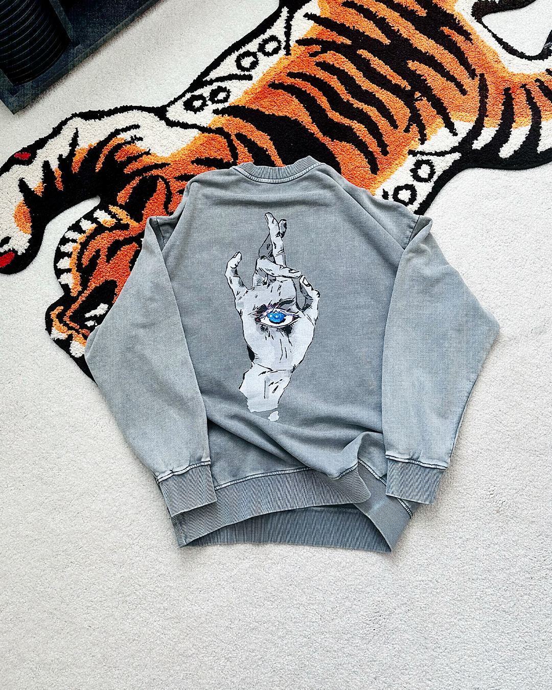 Limitless Grey Snow Washed Crewneck