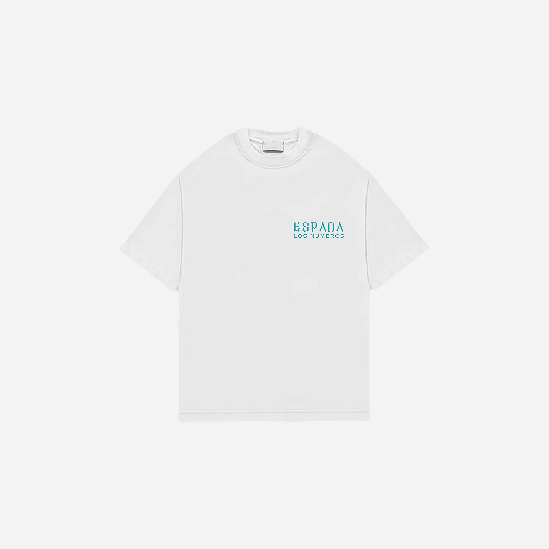 Los Numeros 6 White Oversized Tee