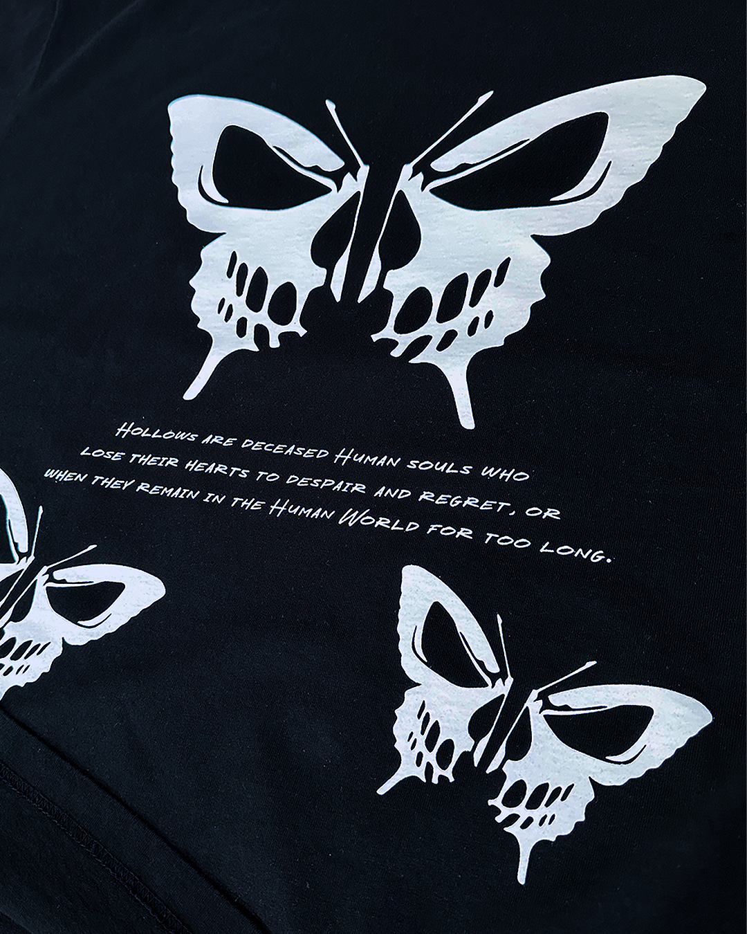 Hollow Butterfly Black Oversized Tee