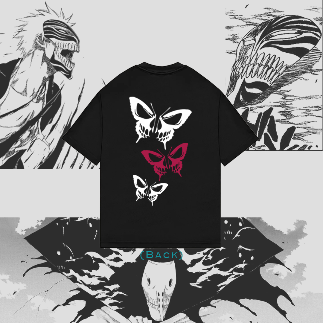 Hollow Butterfly Black Oversized Tee