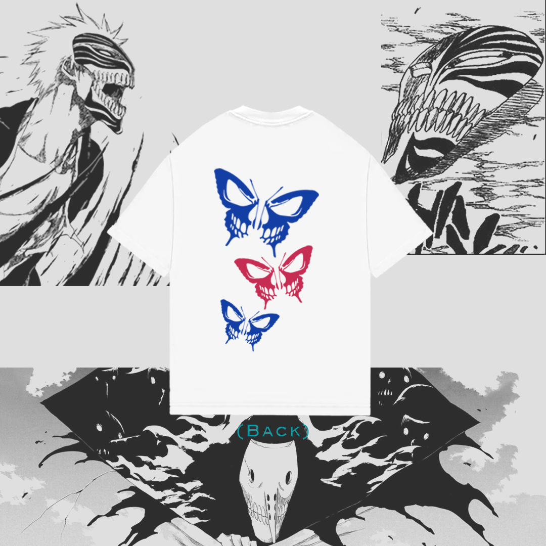 Hollow Butterfly White Oversized Tee