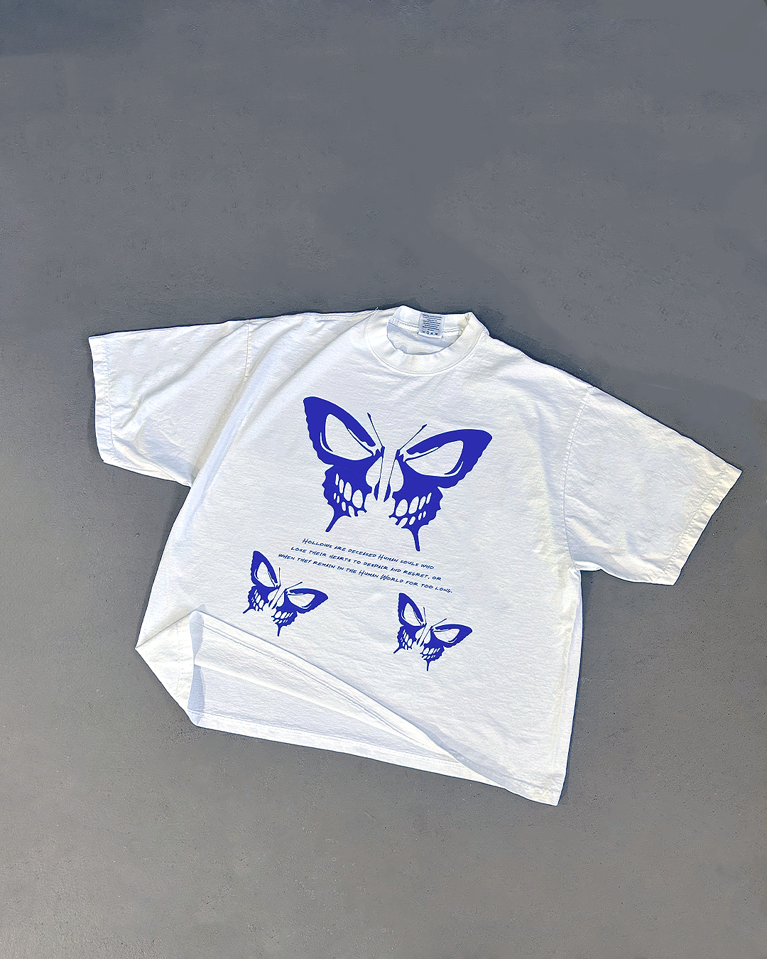 Hollow Butterfly White Oversized Tee