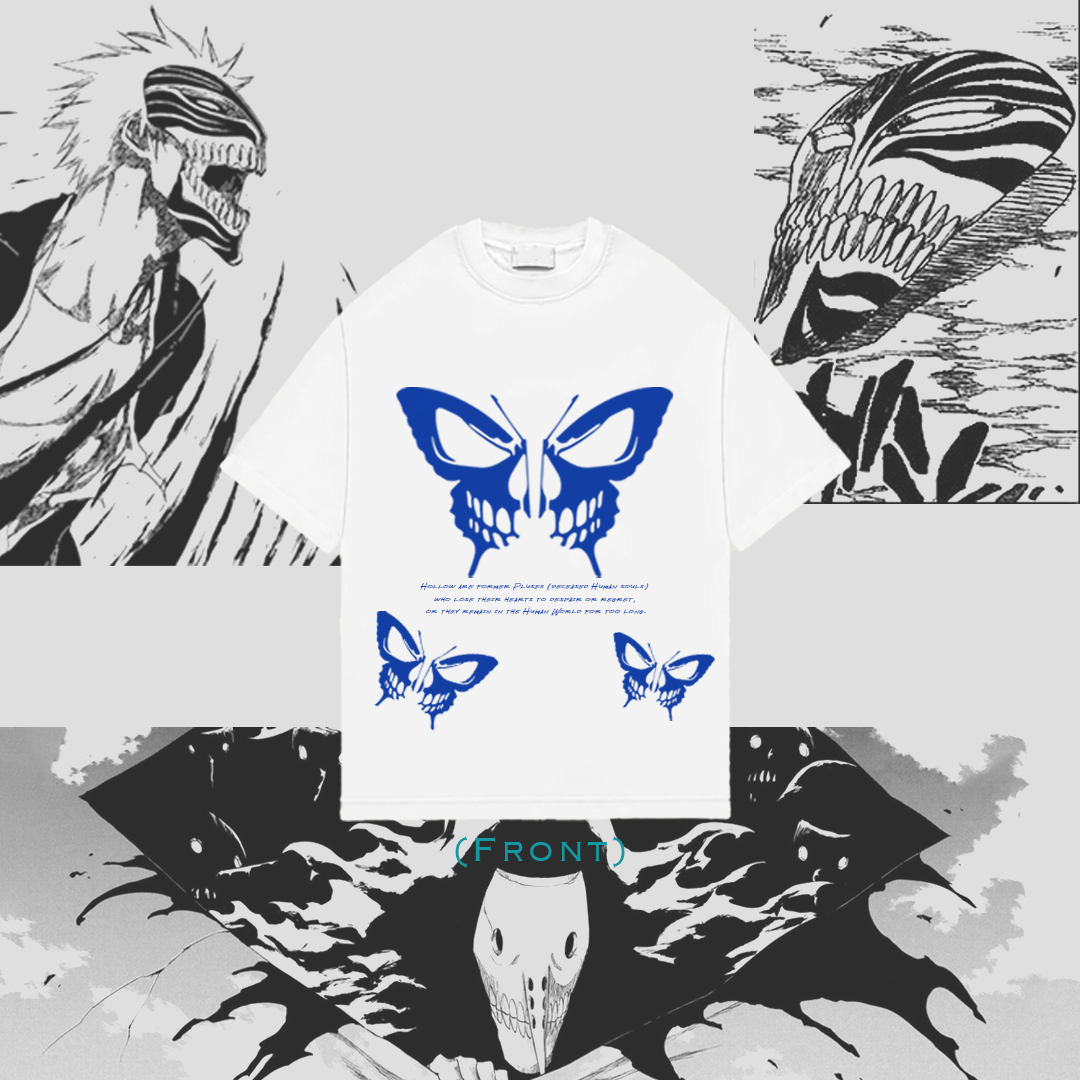 Hollow Butterfly White Oversized Tee