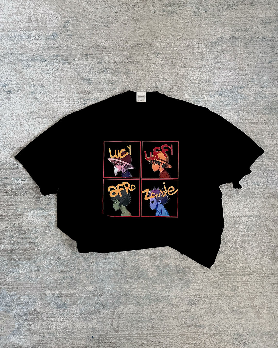 Captain 4-Panel Black Oversized Tee