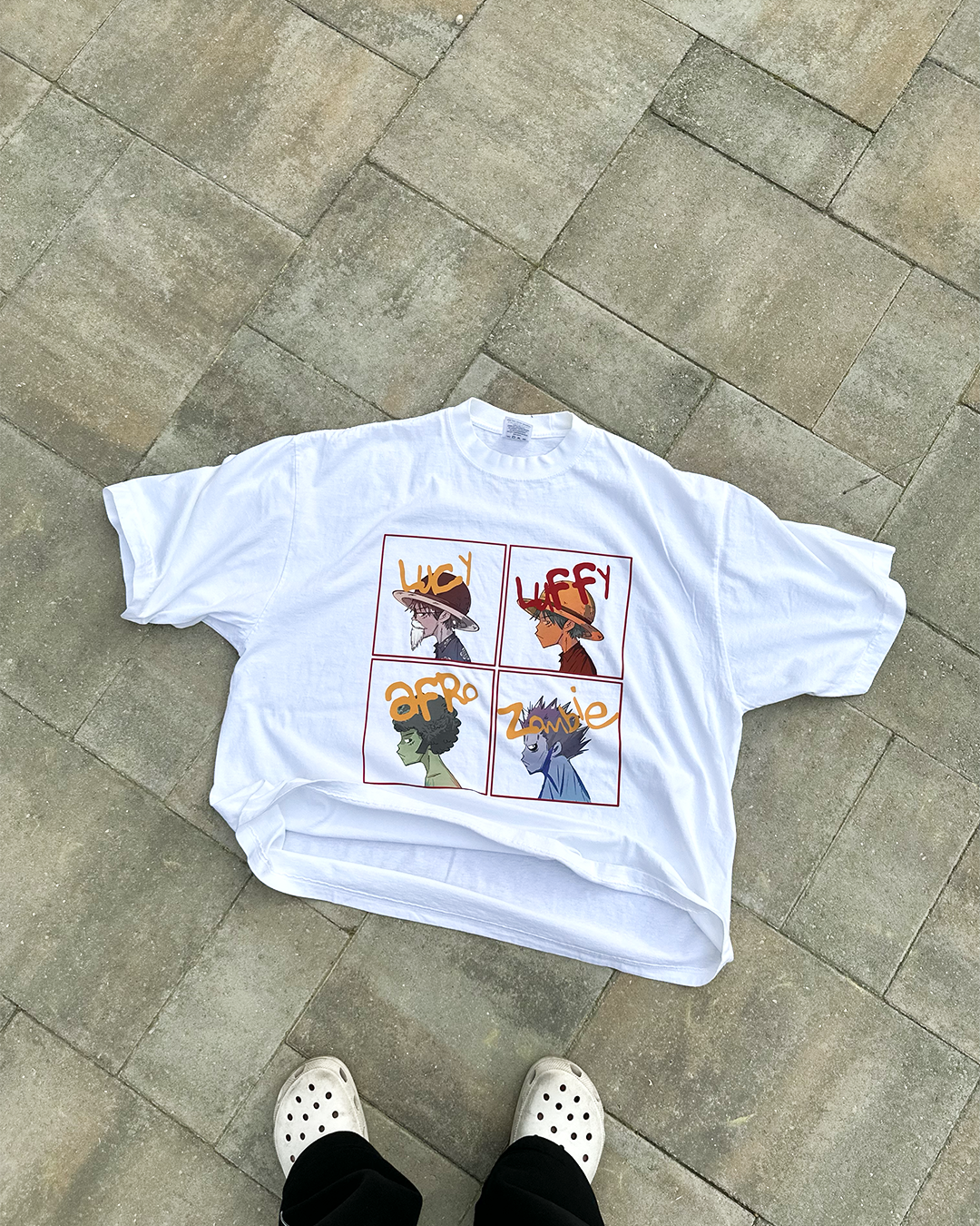 Captain 4-Panel White Oversized Tee