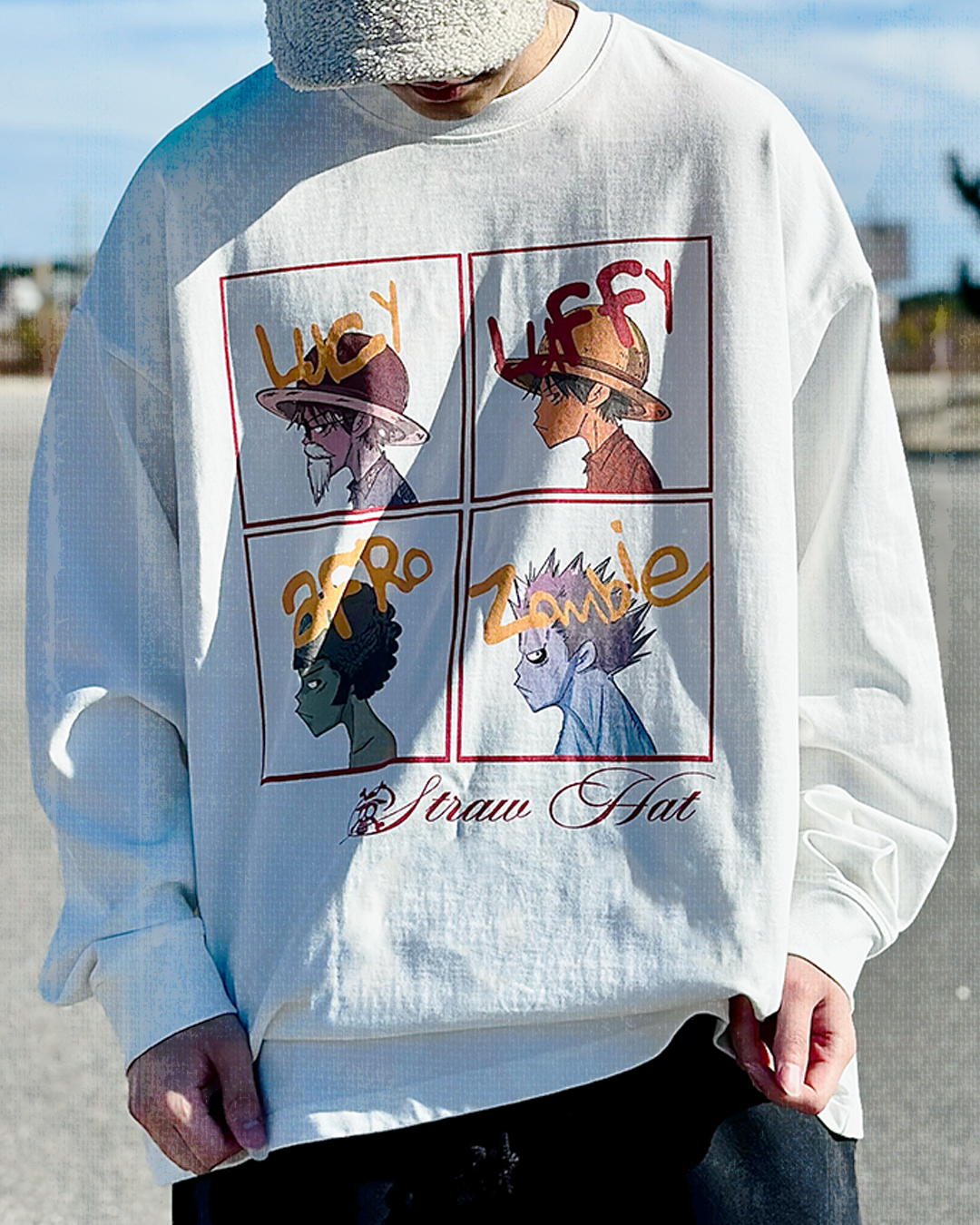 Captain 4-Panel White Long Sleeve