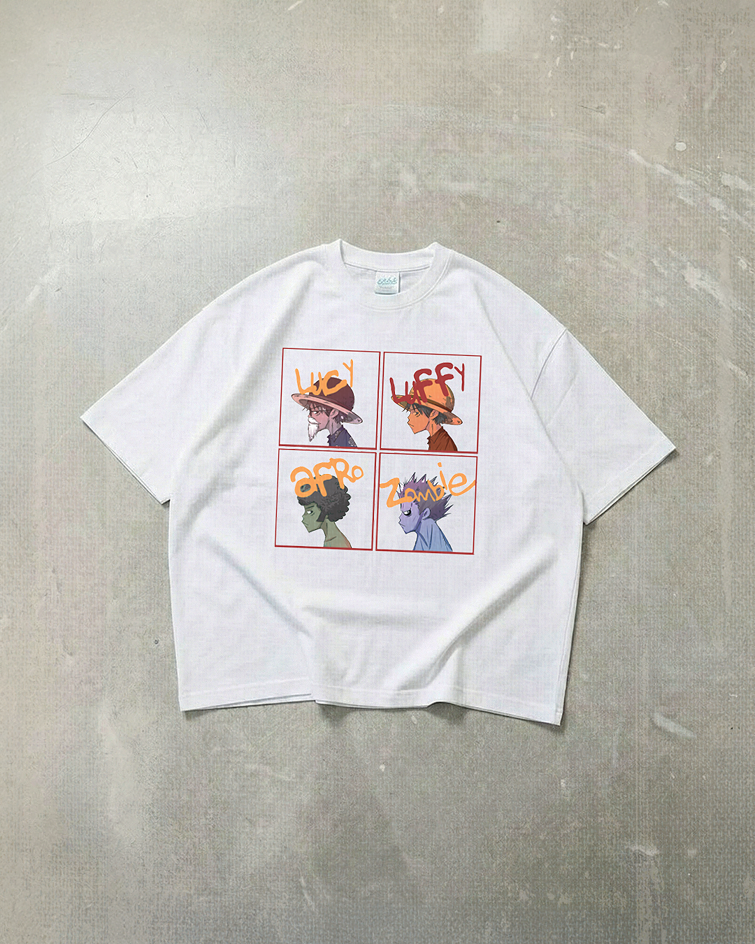 Captain 4-Panel White Oversized Tee