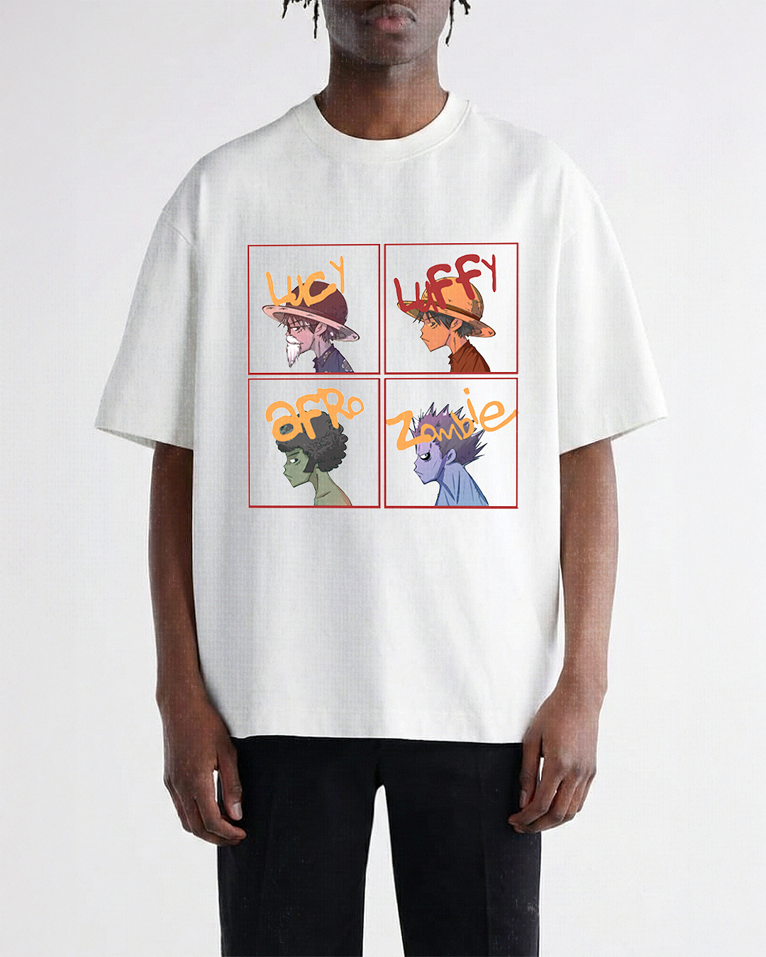 Captain 4-Panel White Oversized Tee