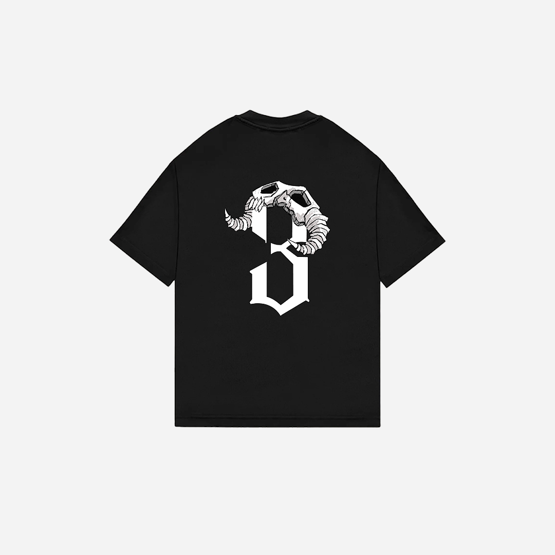 Los Numeros 3 Black Oversized Tee