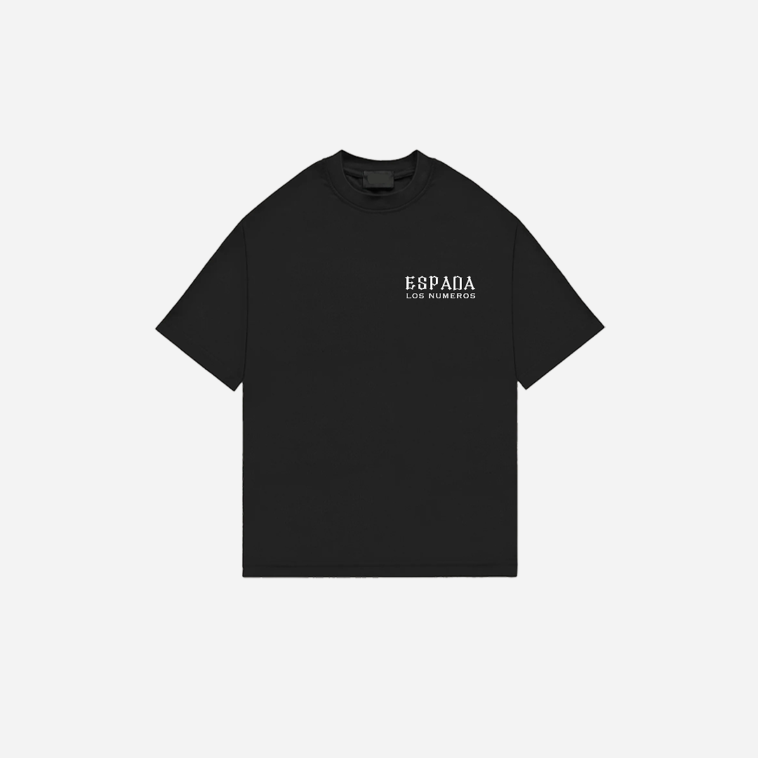 Los Numeros 3 Black Oversized Tee