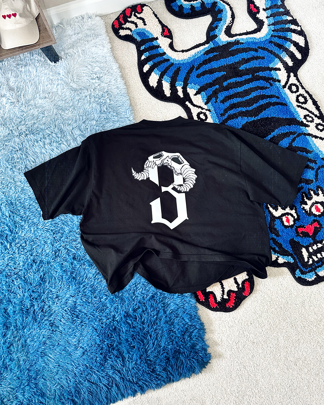 Los Numeros 3 Black Oversized Tee