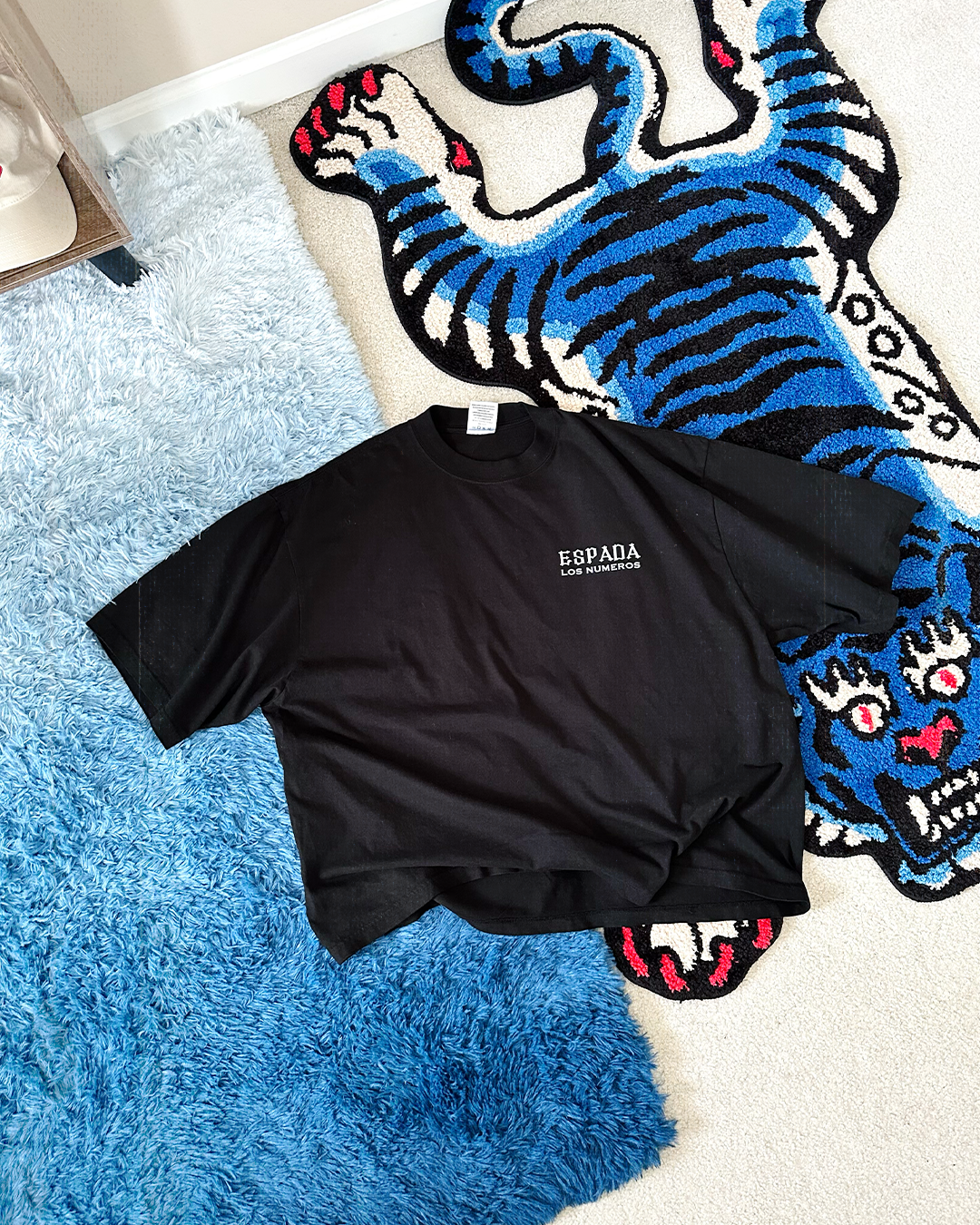Los Numeros 3 Black Oversized Tee