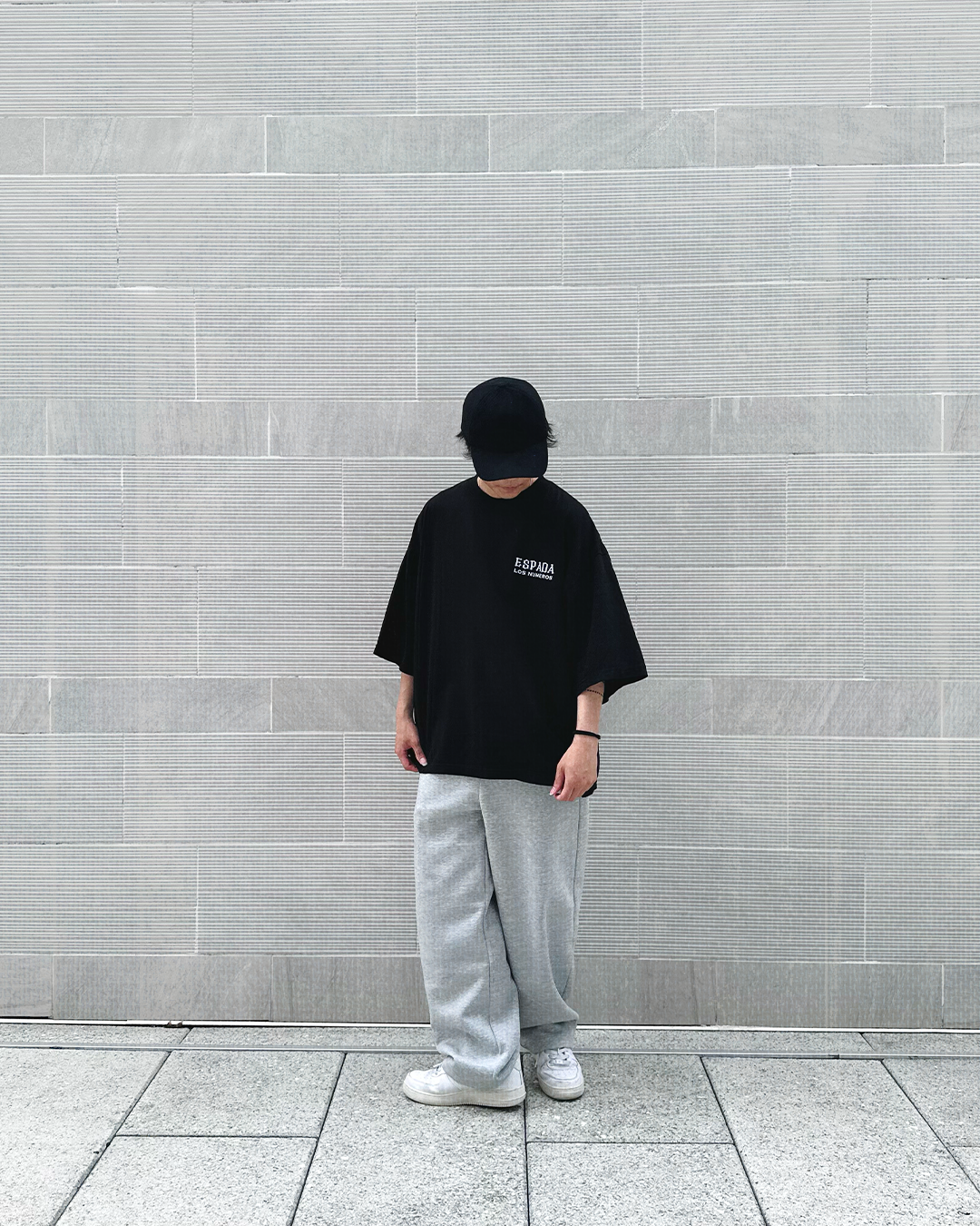 Los Numeros 3 Black Oversized Tee