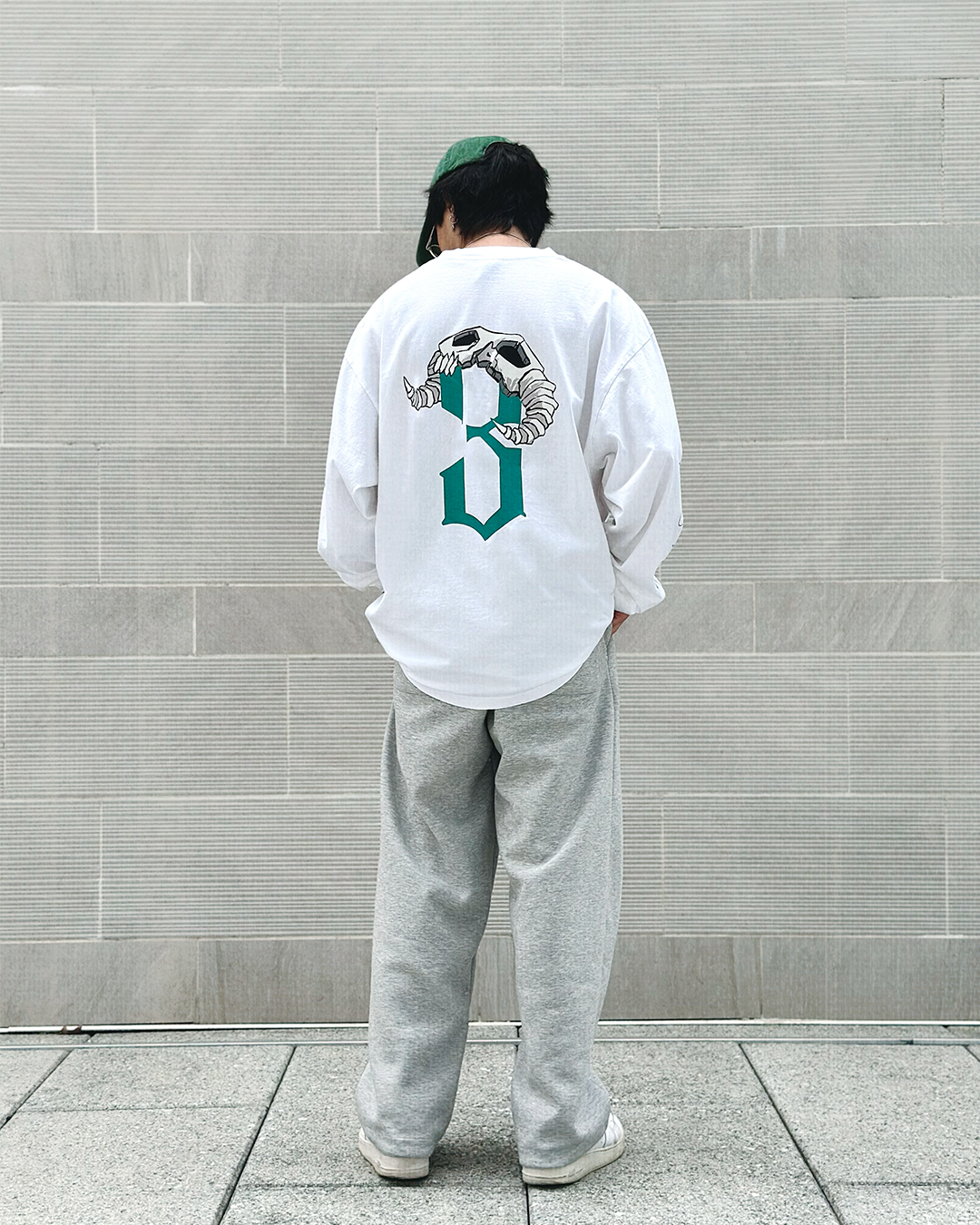 Los Numeros 3 White Long Sleeve Shirt