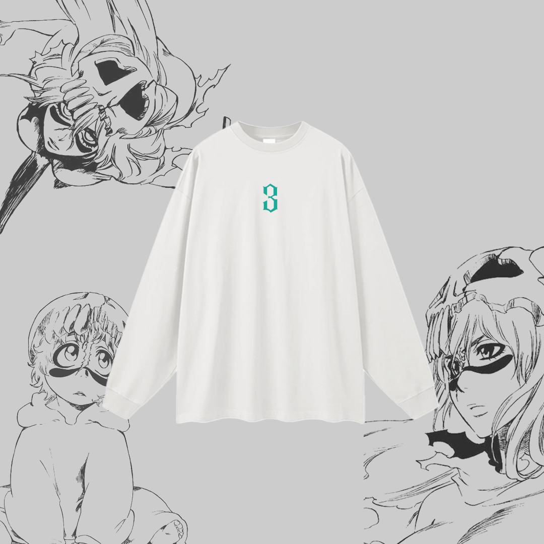 Los Numeros 3 White Long Sleeve