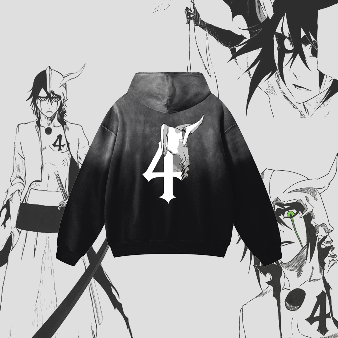 Los Numeros 4 Charcoal Hoodie
