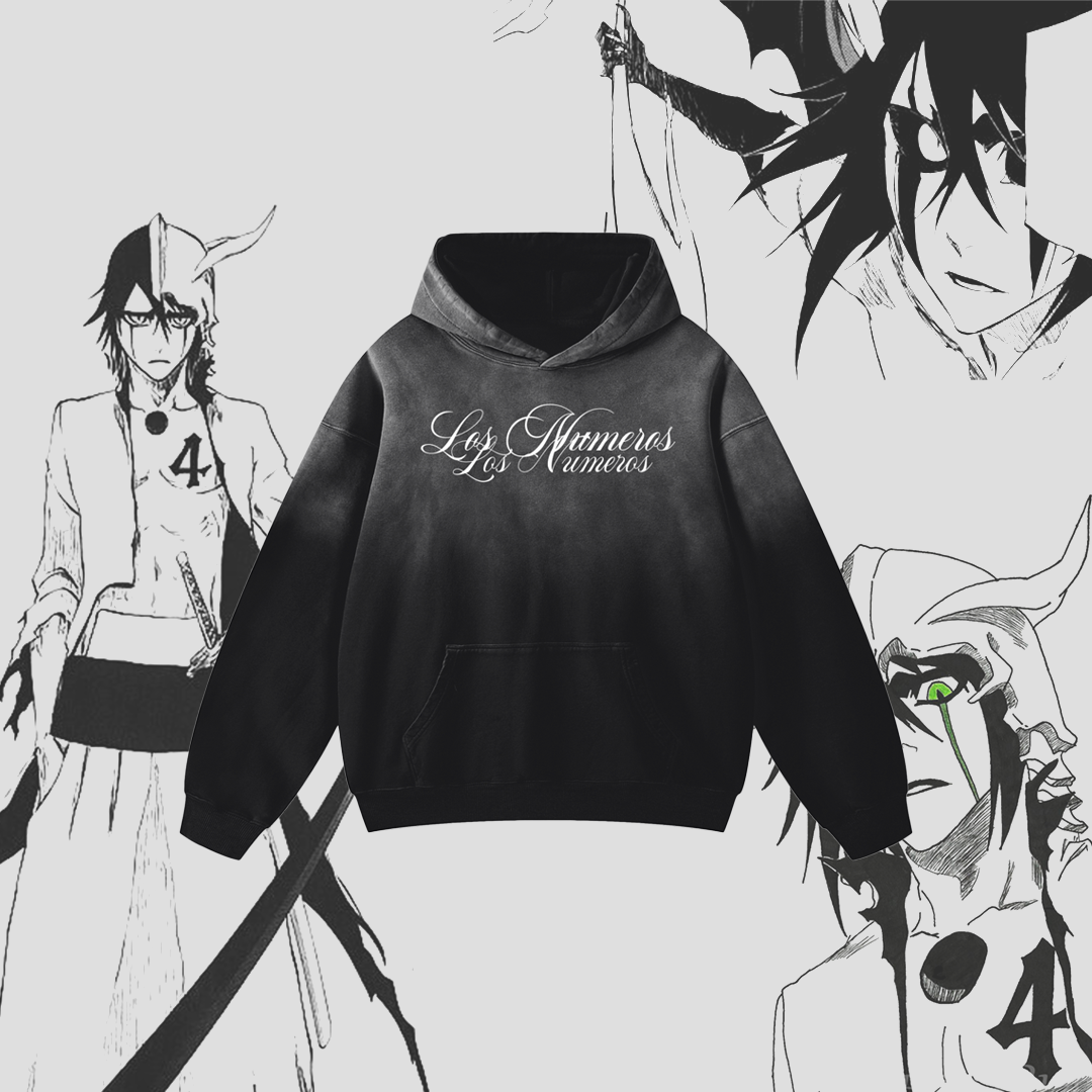 Los Numeros 4 Charcoal Hoodie