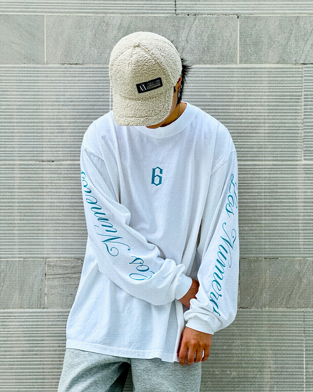 Los Numeros 6 White Long Sleeve Shirt