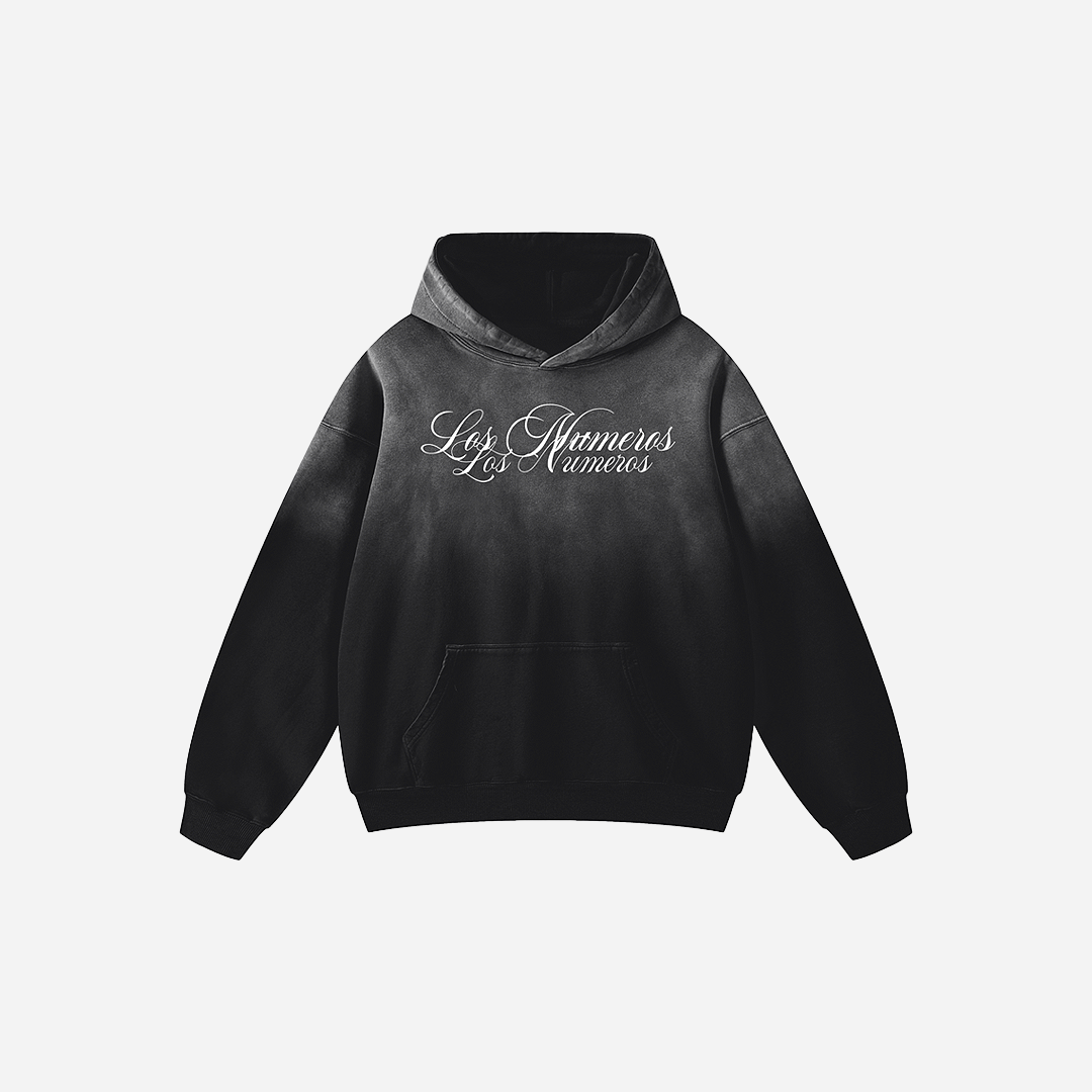 Los Numeros 4 Charcoal — Sun Fade Hoodie