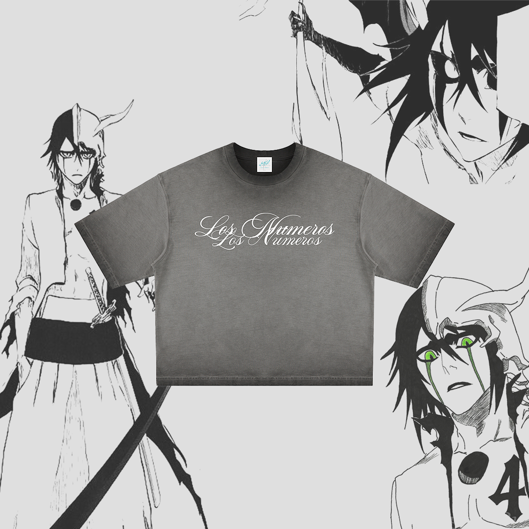 Los Numeros 4 Charcoal Tee