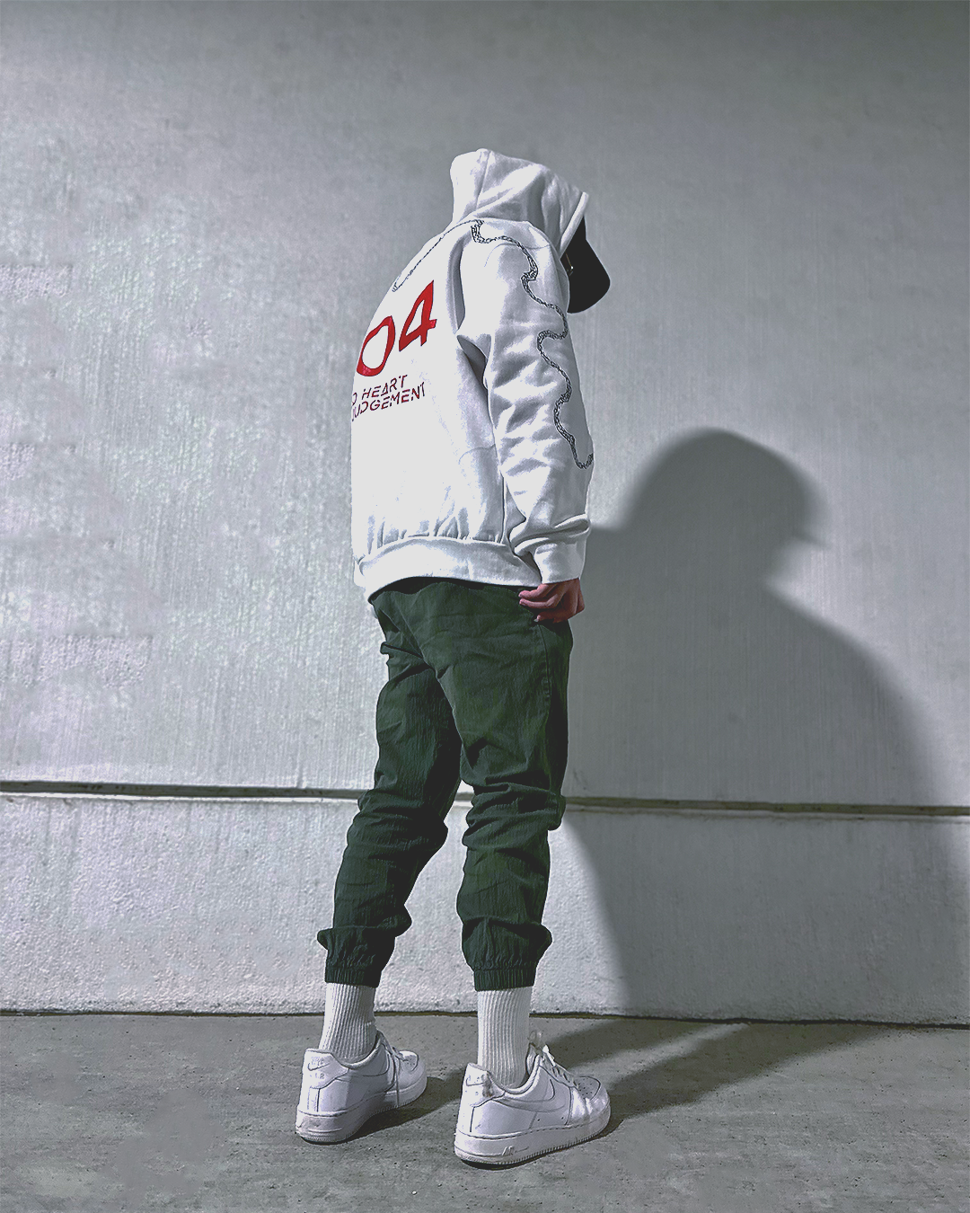 Chained Heart White Hoodie