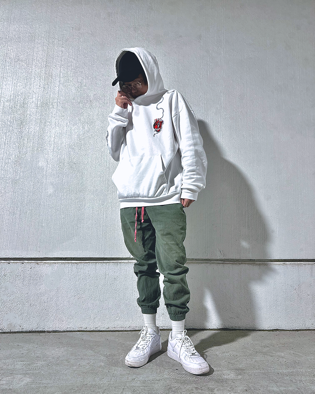 Chained Heart White Hoodie