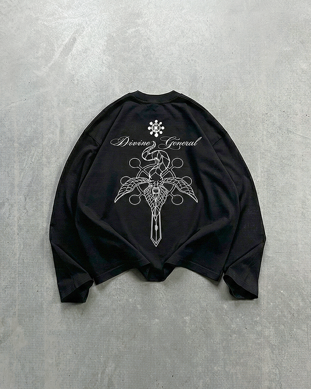 Divine General Washed Black Long Sleeve