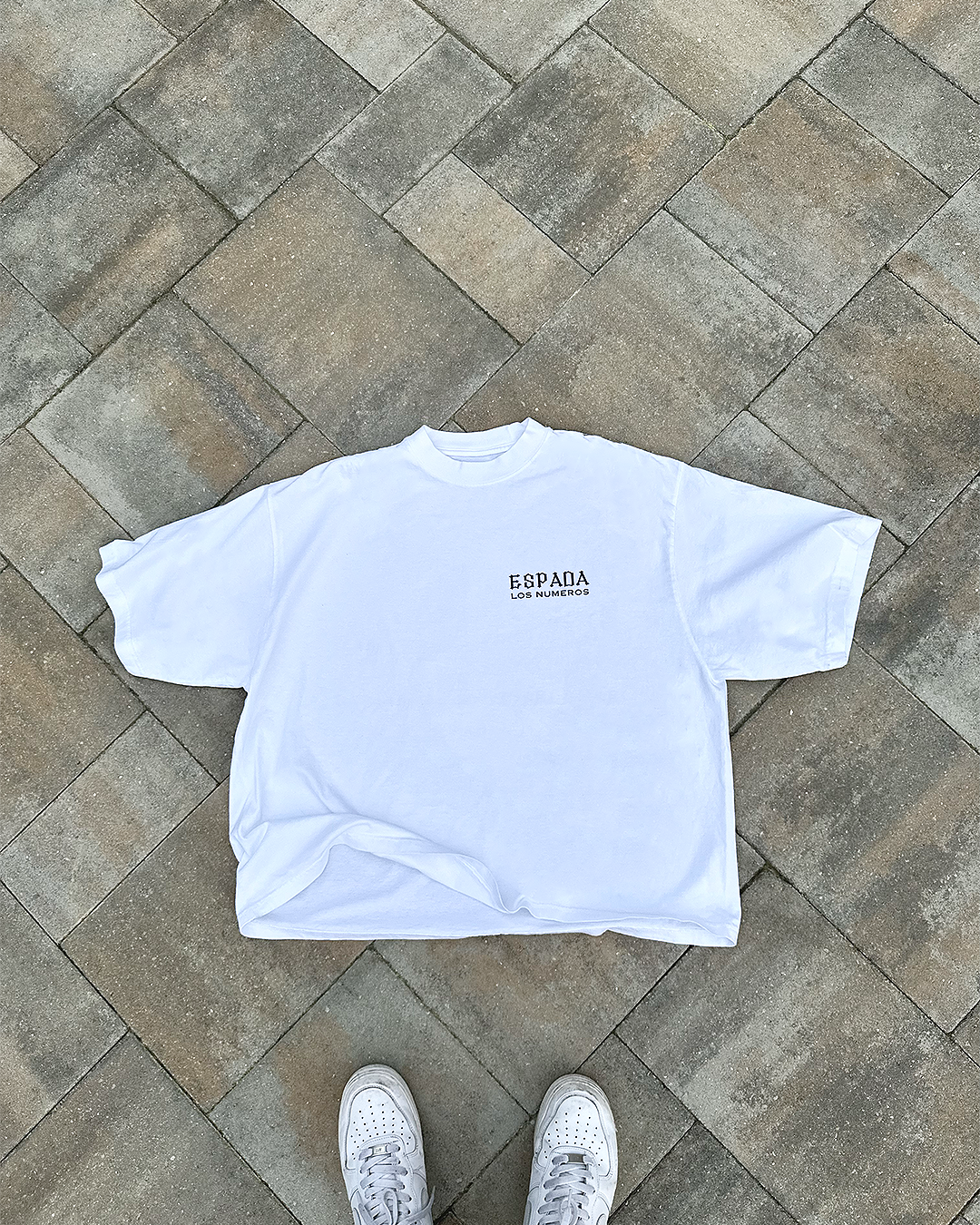 Los Numeros 1 White Oversized Tee