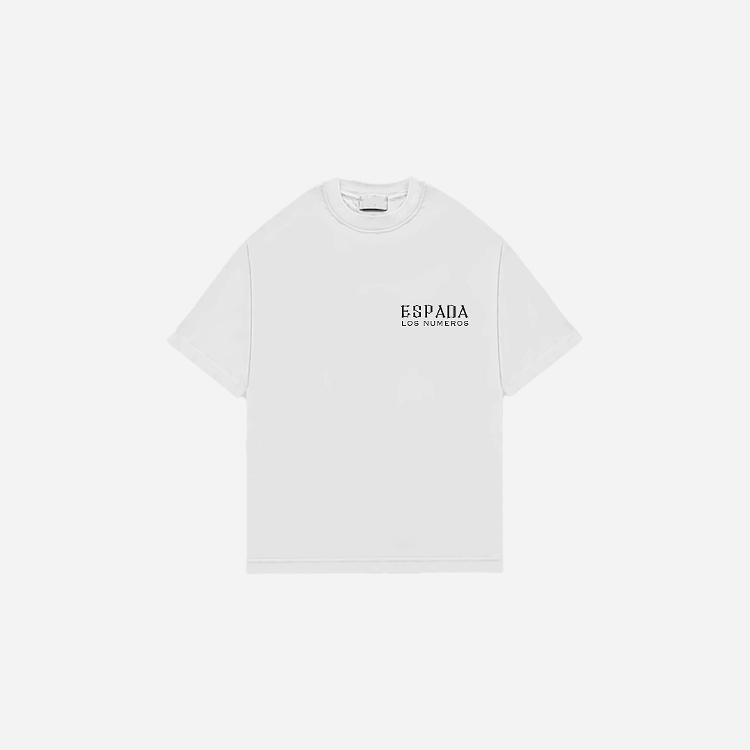 Los Numeros 1 White Oversized Tee