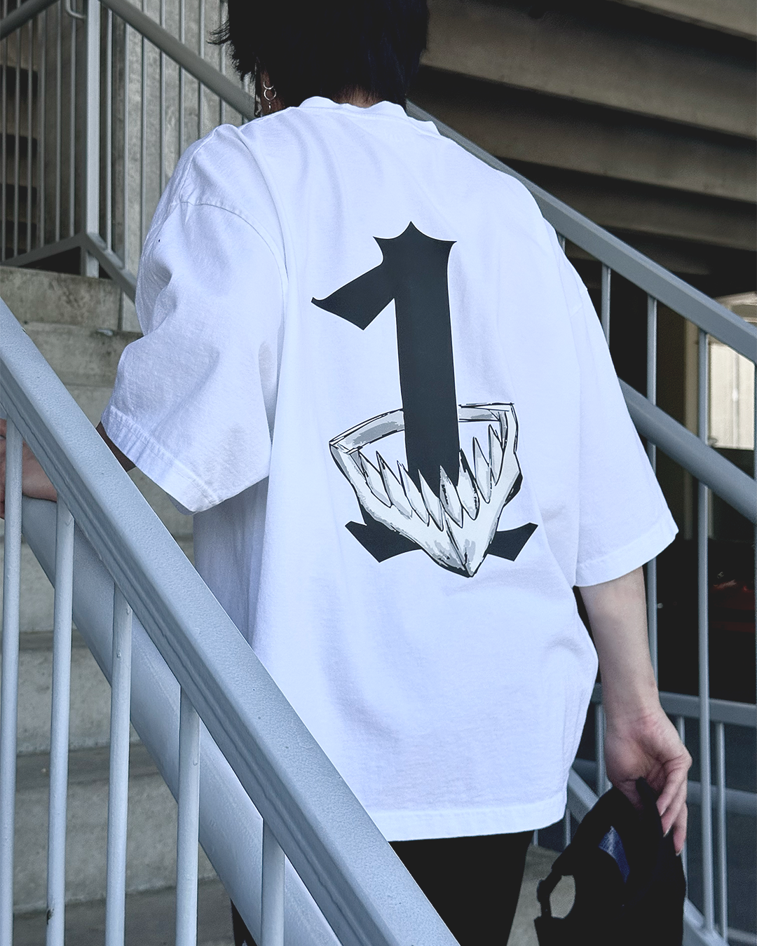 Los Numeros 1 White Oversized Tee