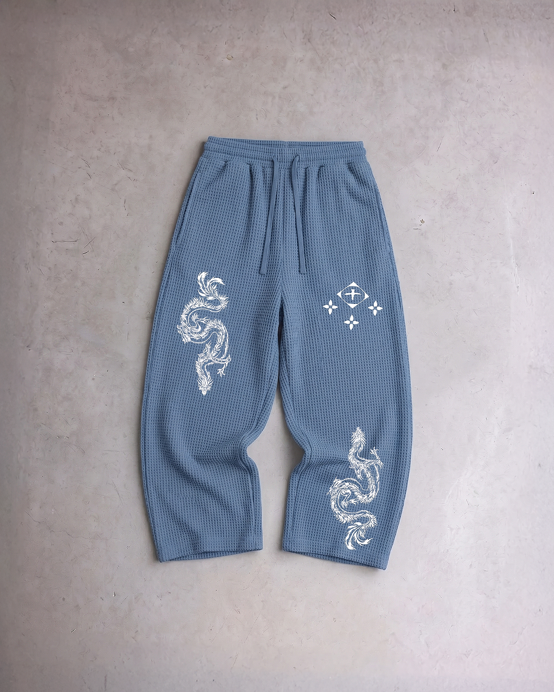 Ice Serpent Slate Waffle Knit Sweatpants