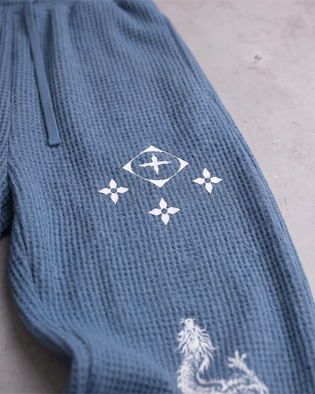 Ice Serpent Slate Waffle Knit Sweatpants