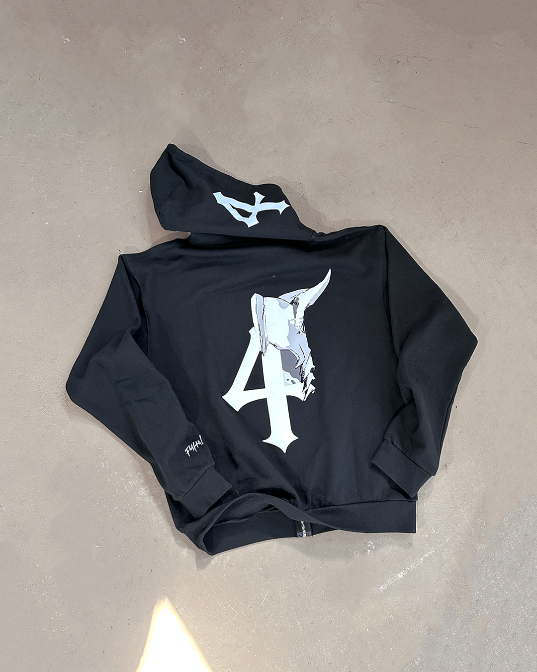 Los Numeros 4 Black Full Zip Hoodie