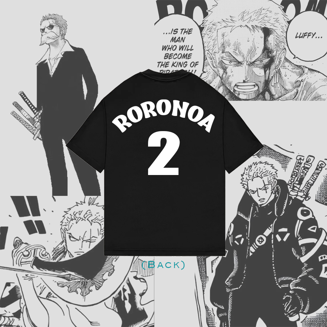 Zoro 4-Panel Black Oversized Tee