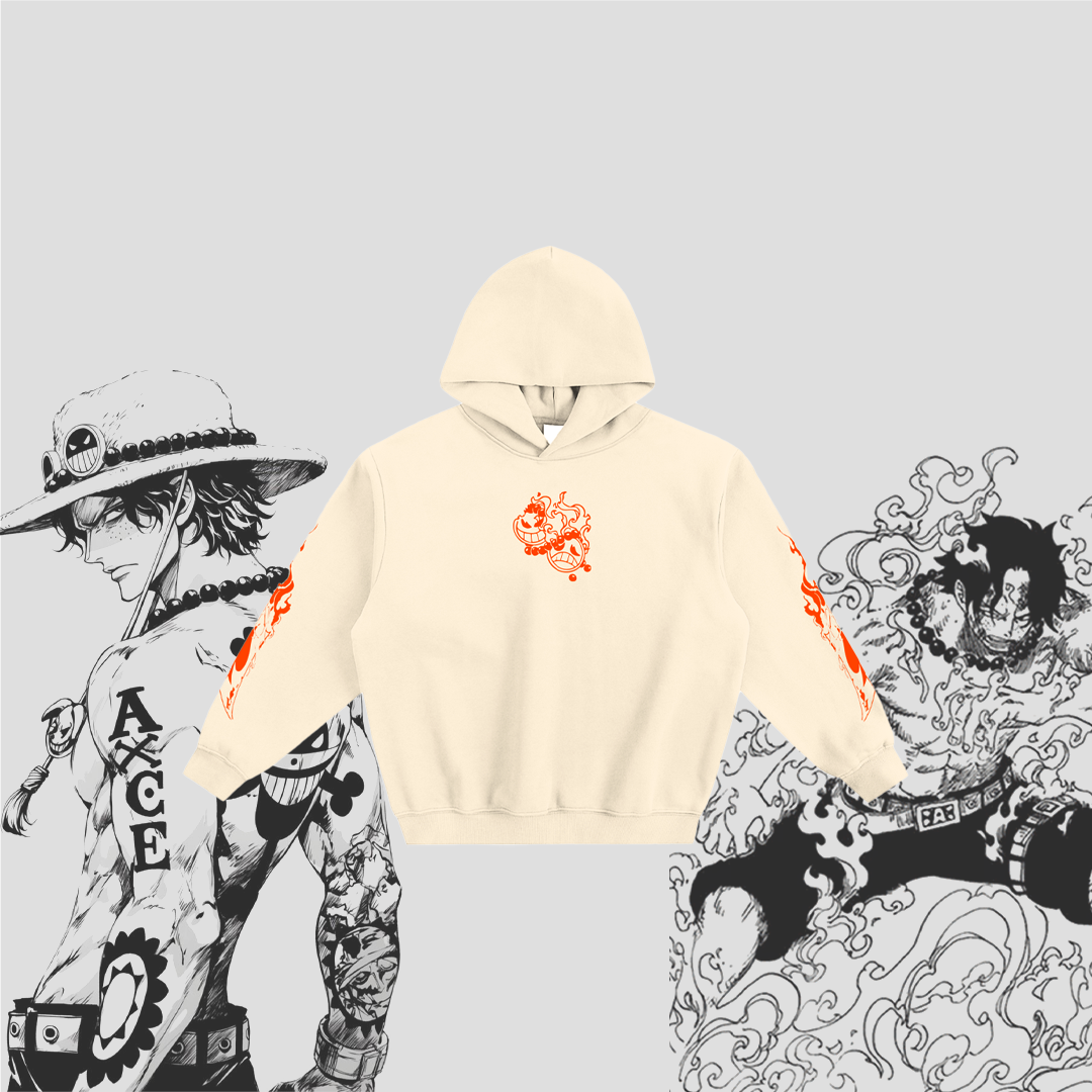 Ace Flame Spade Apricot Hoodie