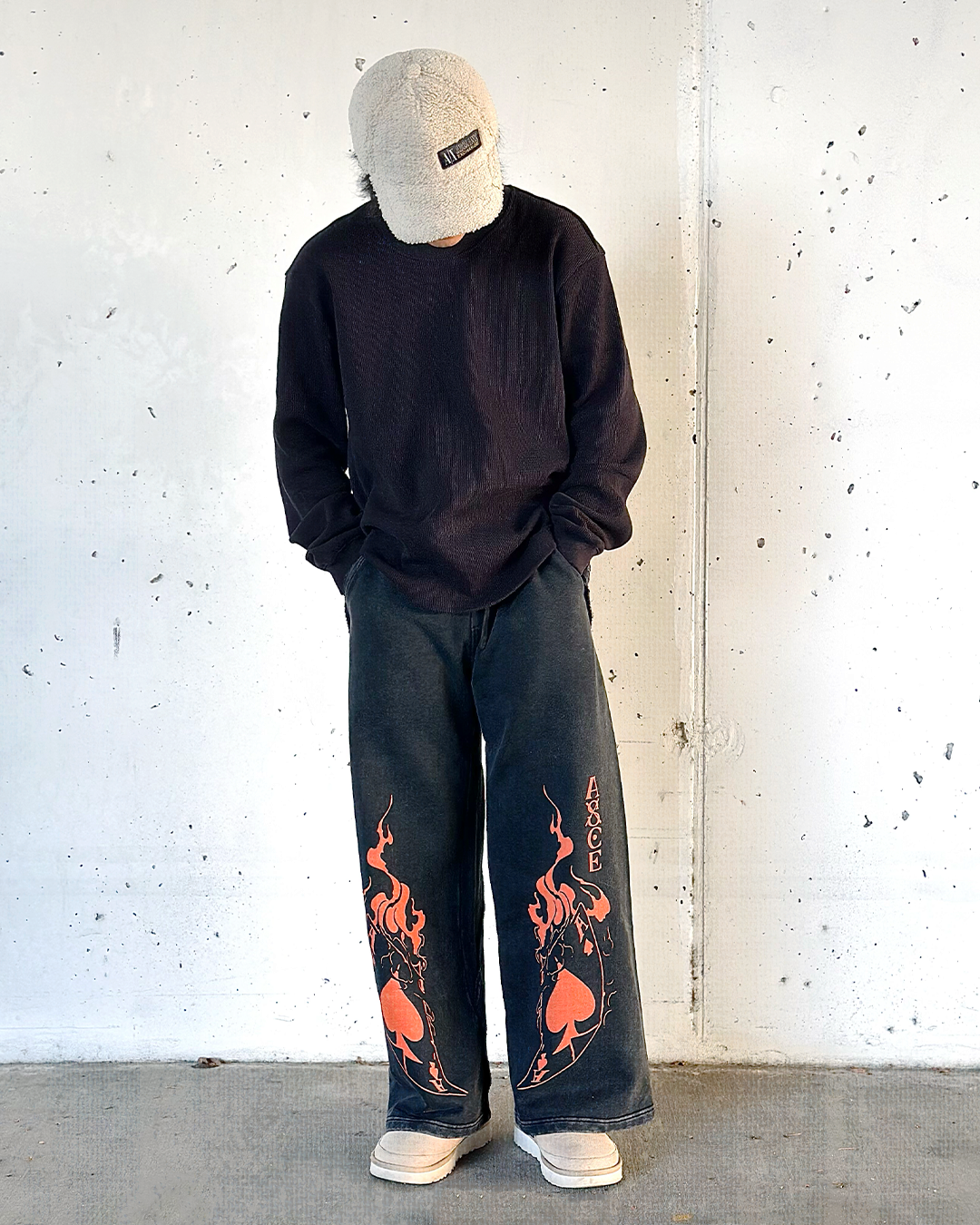 Ace Flame Spade Wash Blackberry Sweats